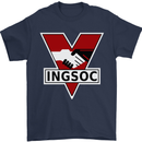 INGSOC George Orwell English Socialism 1994 Mens T-Shirt Cotton Gildan Navy Blue