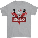 INGSOC George Orwell English Socialism 1994 Mens T-Shirt Cotton Gildan Sports Grey