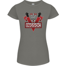 INGSOC George Orwell English Socialism 1994 Womens Petite Cut T-Shirt Charcoal