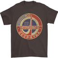 INTERKOSMOS Logo CCCP  Soviet Space USSR Mens T-Shirt Cotton Gildan Dark Chocolate