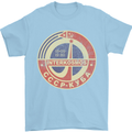 INTERKOSMOS Logo CCCP  Soviet Space USSR Mens T-Shirt Cotton Gildan Light Blue
