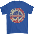 INTERKOSMOS Logo CCCP  Soviet Space USSR Mens T-Shirt Cotton Gildan Royal Blue