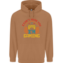 I Can't Hear You I'm Gaming Funny Gaming Mens 80% Cotton Hoodie Caramel Latte