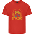 I Can't Hear You I'm Gaming Funny Gaming Mens Cotton T-Shirt Tee Top Red