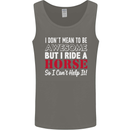 I Don't Mean to Be I Ride a Horse Riding Mens Vest Tank Top Charcoal