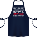 I Don't Mean to Be but I'm Runner Running Cotton Apron 100% Organic Navy Blue