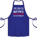 I Don't Mean to Be but I'm Runner Running Cotton Apron 100% Organic Royal Blue