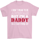 I Don't Mean to but I'm a Daddy Fathers Day Mens T-Shirt Cotton Gildan Light Pink
