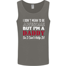 I Don't Mean to but I'm a Daddy Fathers Day Mens Vest Tank Top Charcoal