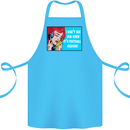 I Don't See Him Football Player Team Funny Cotton Apron 100% Organic Turquoise