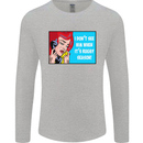 I Don't See Him Rugby Player Union Funny Mens Long Sleeve T-Shirt Sports Grey