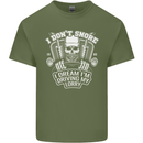 I Don't Snore I'm Driving My Lorry Driver Mens Cotton T-Shirt Tee Top Military Green