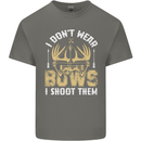 I Don't Wear Bows I Shoot Them Archery Mens Cotton T-Shirt Tee Top Charcoal