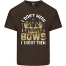 I Don't Wear Bows I Shoot Them Archery Mens Cotton T-Shirt Tee Top Dark Chocolate