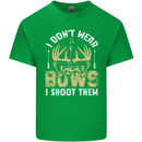I Don't Wear Bows I Shoot Them Archery Mens Cotton T-Shirt Tee Top Irish Green