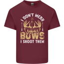 I Don't Wear Bows I Shoot Them Archery Mens Cotton T-Shirt Tee Top Maroon