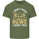 I Don't Wear Bows I Shoot Them Archery Mens Cotton T-Shirt Tee Top Military Green