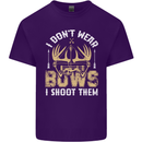 I Don't Wear Bows I Shoot Them Archery Mens Cotton T-Shirt Tee Top Purple