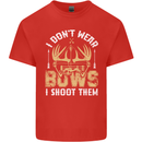 I Don't Wear Bows I Shoot Them Archery Mens Cotton T-Shirt Tee Top Red