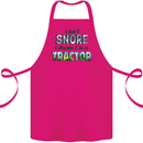 I Dont Snore I Dream Tractor Farmer Farming Cotton Apron 100% Organic Pink