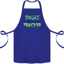 I Dont Snore I Dream Tractor Farmer Farming Cotton Apron 100% Organic Royal Blue