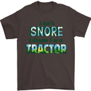 I Dont Snore I Dream Tractor Farmer Farming Mens T-Shirt Cotton Gildan Dark Chocolate