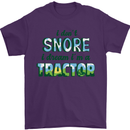 I Dont Snore I Dream Tractor Farmer Farming Mens T-Shirt Cotton Gildan Purple