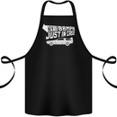 I Drive at 88mph Just in Case Funny Cotton Apron 100% Organic Black