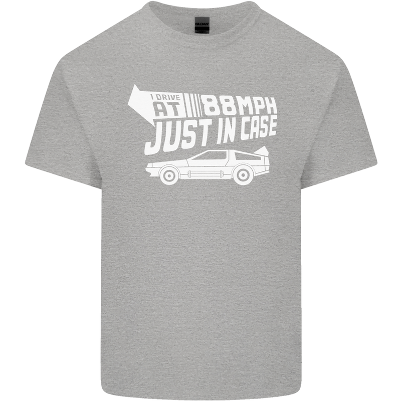 I Drive at 88mph Just in Case Funny Mens Cotton T-Shirt Tee Top Sports Grey