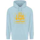 I Fix Stuff Funny Carpenter DIY Tradesman Mens 80% Cotton Hoodie Light Blue