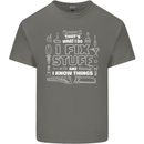 I Fix Stuff Funny Plumber Electrician Mechanic Mens Cotton T-Shirt Tee Top Charcoal