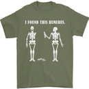 I Found This Humerus Funny Slogan Humorous Mens T-Shirt Cotton Gildan Military Green