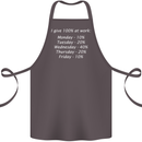 I Give 100% at Work Funny Office Slogan Cotton Apron 100% Organic Dark Grey