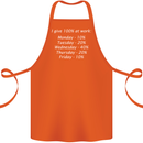 I Give 100% at Work Funny Office Slogan Cotton Apron 100% Organic Orange