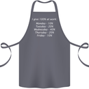 I Give 100% at Work Funny Office Slogan Cotton Apron 100% Organic Steel