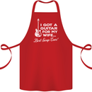 I Got a Guitar for My Wife Funny Guitarist Cotton Apron 100% Organic Red
