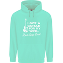 I Got a Guitar for My Wife Funny Guitarist Mens 80% Cotton Hoodie Peppermint