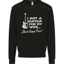 I Got a Guitar for My Wife Funny Guitarist Mens Sweatshirt Jumper Black