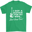 I Got a Guitar for My Wife Funny Guitarist Mens T-Shirt Cotton Gildan Irish Green