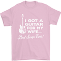 I Got a Guitar for My Wife Funny Guitarist Mens T-Shirt Cotton Gildan Light Pink