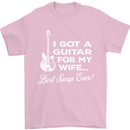 I Got a Guitar for My Wife Funny Guitarist Mens T-Shirt Cotton Gildan Light Pink