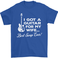 I Got a Guitar for My Wife Funny Guitarist Mens T-Shirt Cotton Gildan Royal Blue