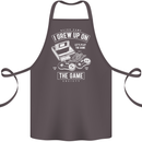 I Grew up on the Gamer Funny Gaming Cotton Apron 100% Organic Dark Grey