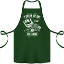 I Grew up on the Gamer Funny Gaming Cotton Apron 100% Organic Forest Green