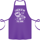 I Grew up on the Gamer Funny Gaming Cotton Apron 100% Organic Purple