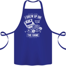 I Grew up on the Gamer Funny Gaming Cotton Apron 100% Organic Royal Blue