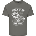 I Grew up on the Gamer Funny Gaming Mens Cotton T-Shirt Tee Top Charcoal