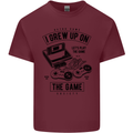 I Grew up on the Gamer Funny Gaming Mens Cotton T-Shirt Tee Top Maroon