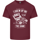 I Grew up on the Gamer Funny Gaming Mens Cotton T-Shirt Tee Top Maroon