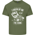 I Grew up on the Gamer Funny Gaming Mens Cotton T-Shirt Tee Top Military Green